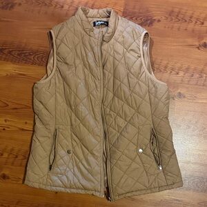 Elegant Tan Quilted Vest